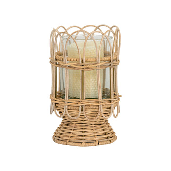 Juliska Provence Rattan Hurricane - Whitewash - Medium